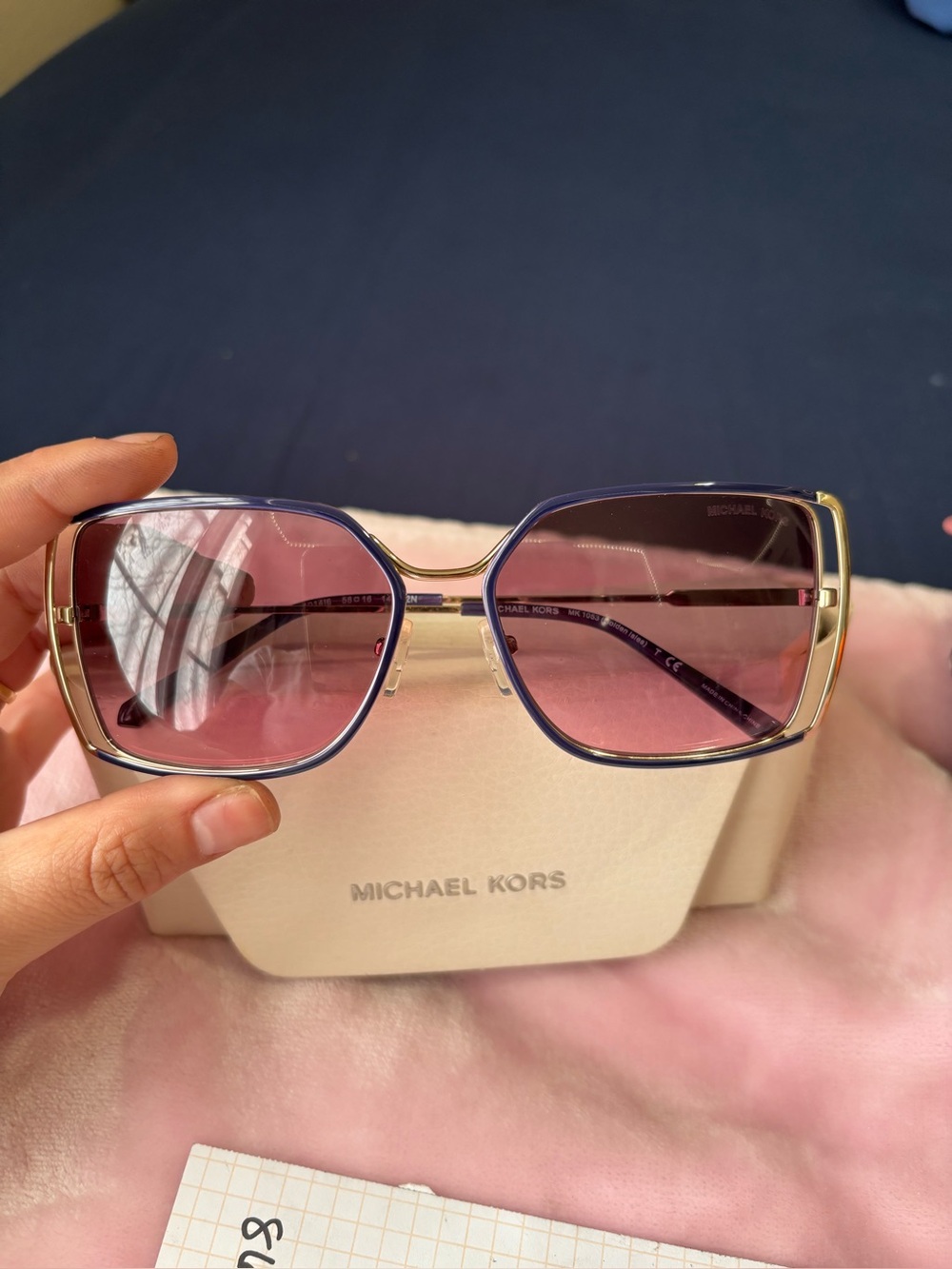 Michael Kors Women’s Pink Gradient Square Sunglasses
